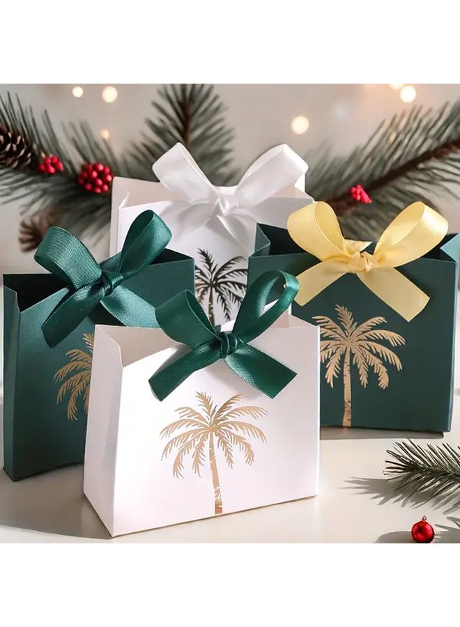 Green Gift Box With Yellow Ribbon For Weddings Parties And Business Events - Image 1